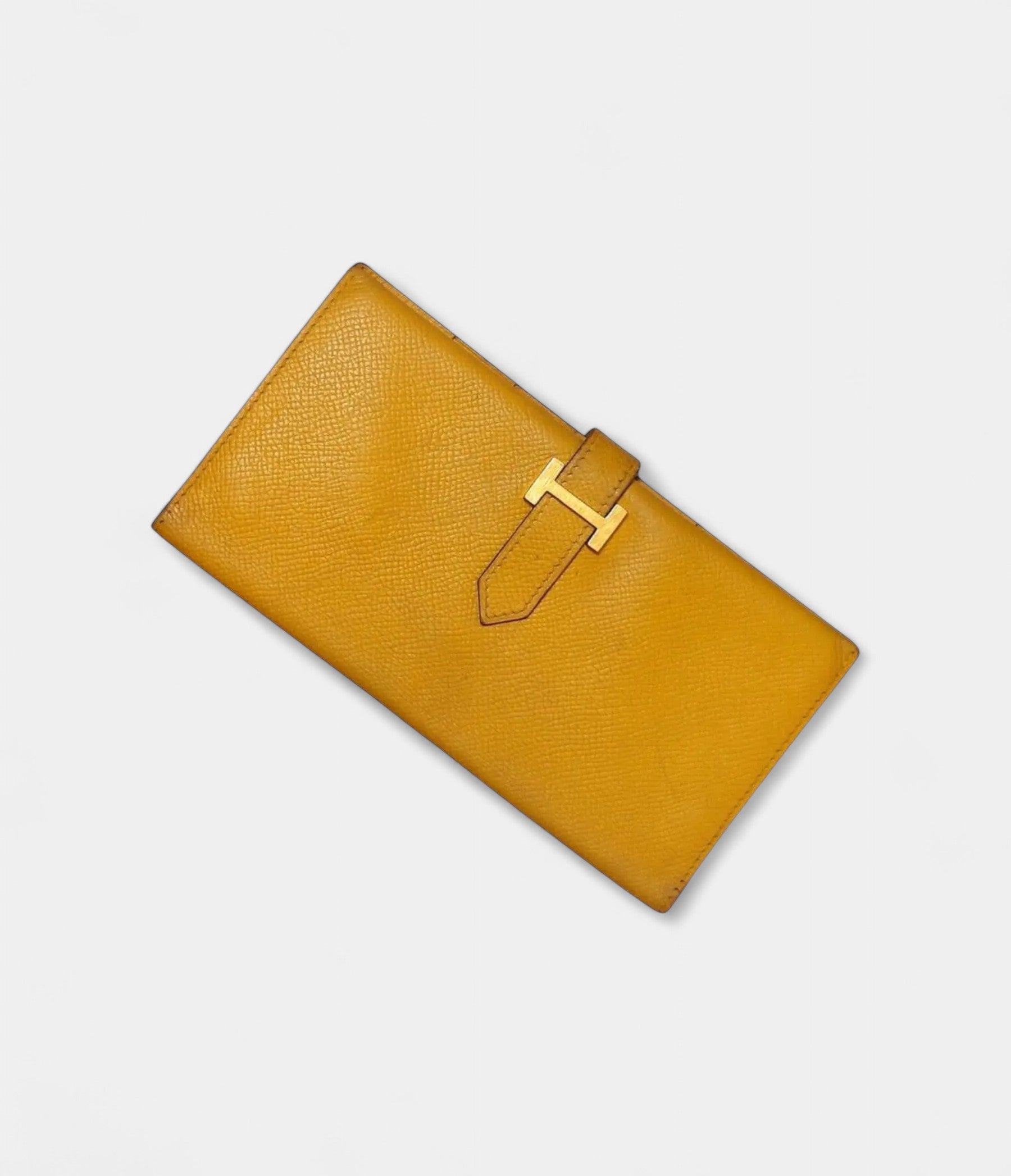 HermesBearnLeatherWalletinYellowBrightSophisticationClassicForm_4.jpg Hermès Béarn Leather Wallet in Yellow Bright Sophistication Classic Form