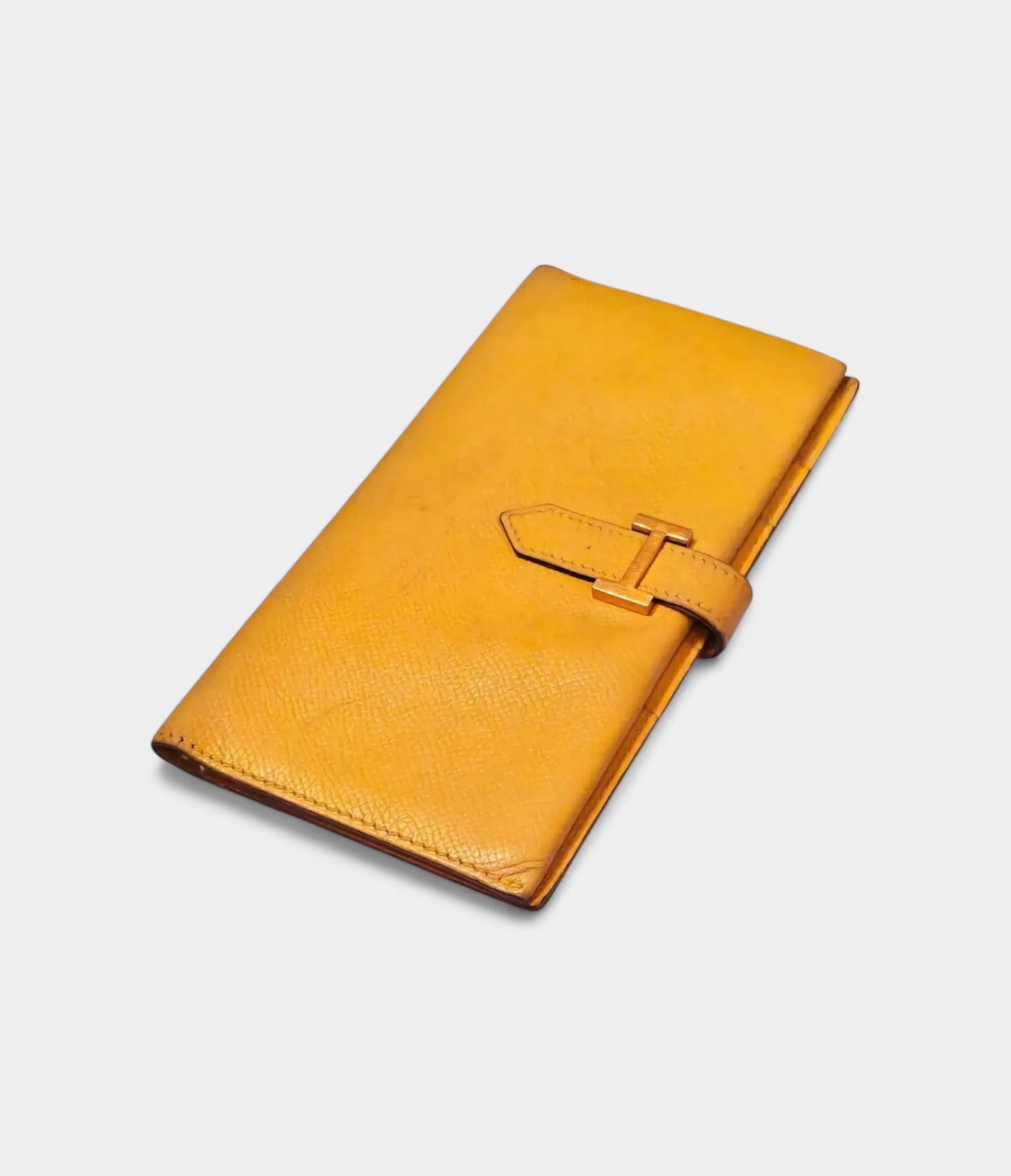 HermesBearnLeatherWalletinYellowBrightSophisticationClassicForm_5.jpg Hermès Béarn Leather Wallet in Yellow Bright Sophistication Classic Form