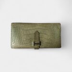 Hermès Béarn Wallet in Green Alligator Leather