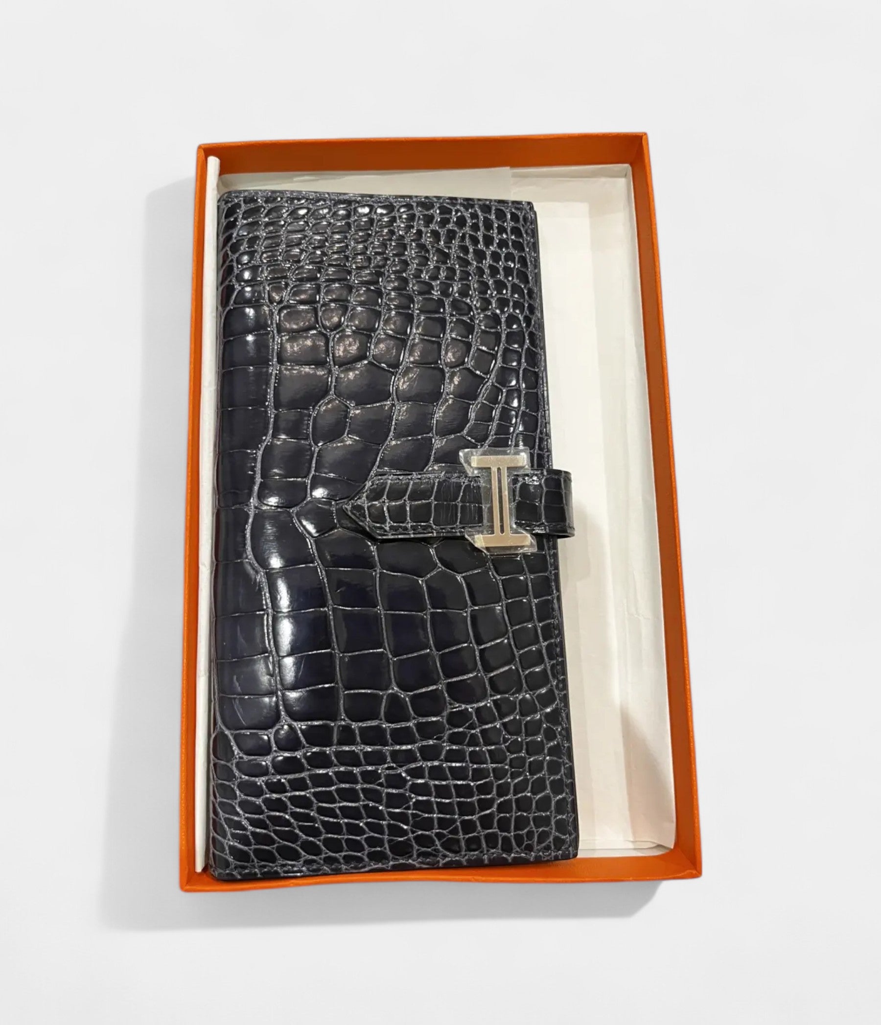 HermesBearnWalletinNavyCrocodileLeather_3.jpg Hermès Béarn Wallet in Navy Crocodile Leather