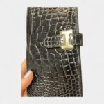 Hermès Béarn Wallet in Navy Crocodile Leather