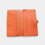 Hermès Béarn Wallet in Orange Leather Expression of Elegance