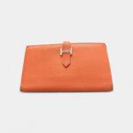 Hermès Béarn Wallet in Orange Leather Expression of Elegance