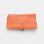 Hermès Béarn Wallet in Orange Leather Expression of Elegance