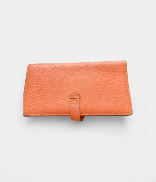 Hermès Béarn Wallet in Orange Leather Expression of Elegance