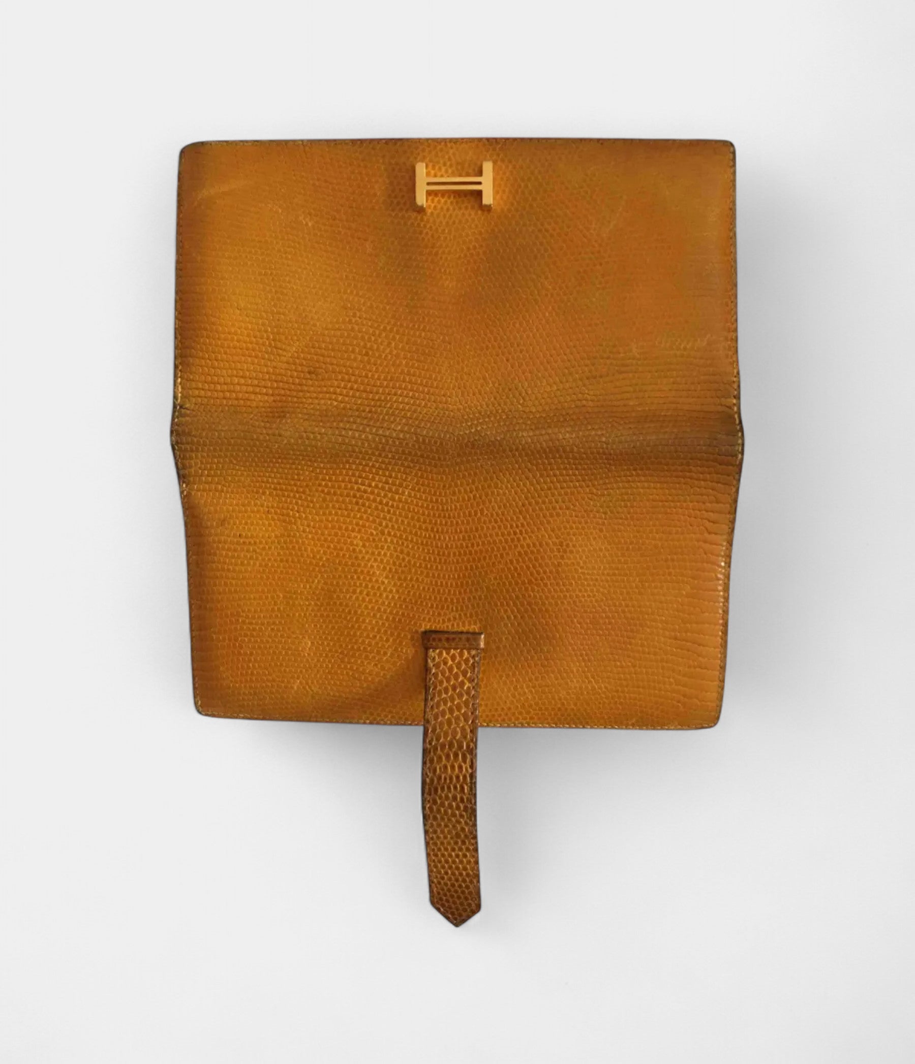 HermesBearnWalletinOrangeLizardLeather_1.jpg Hermès Béarn Wallet in Orange Lizard Leather