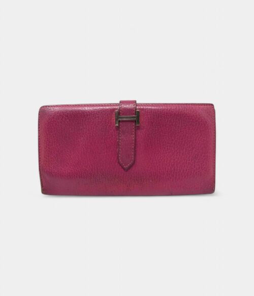 Hermès Béarn Wallet in Pink Leather