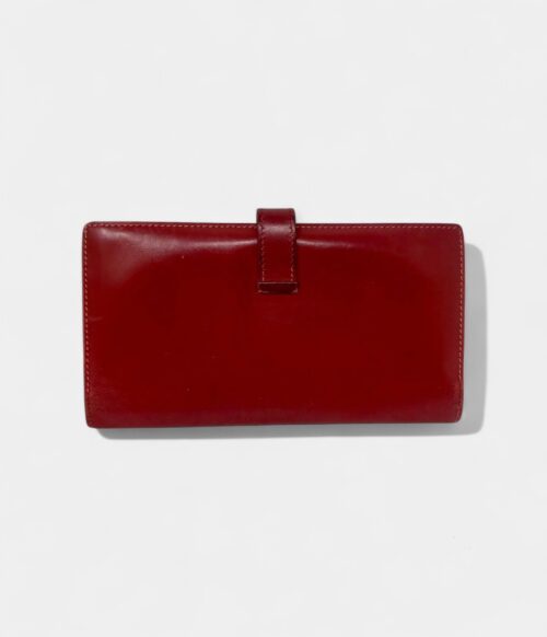 Hermès Béarn Wallet in Red Leather