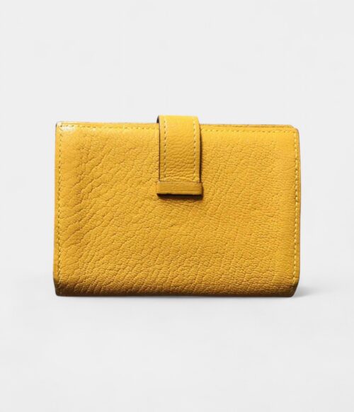 Hermès Béarn Wallet in Yellow Leather