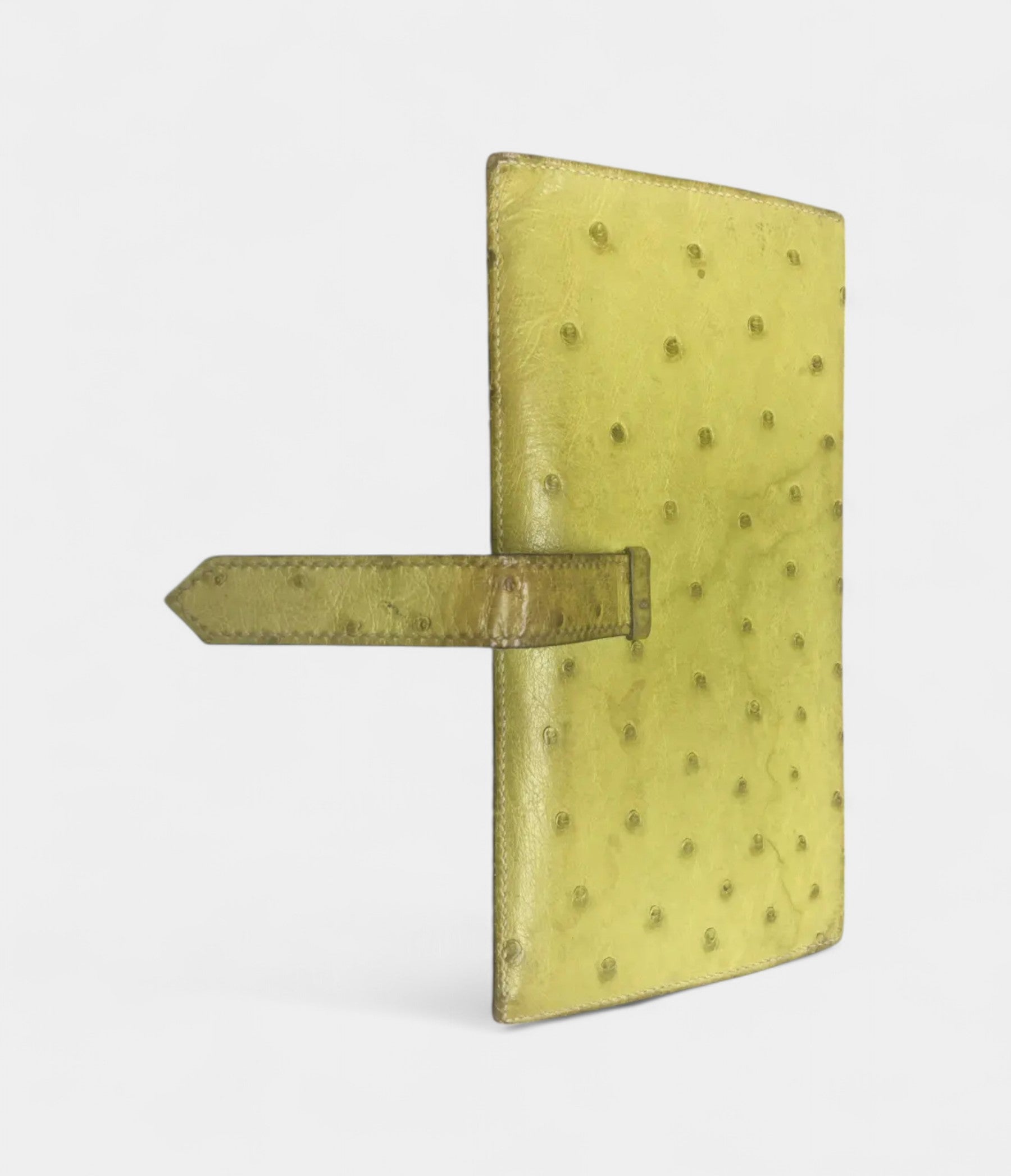 Hermès Béarn Wallet in Yellow Ostrich Leather