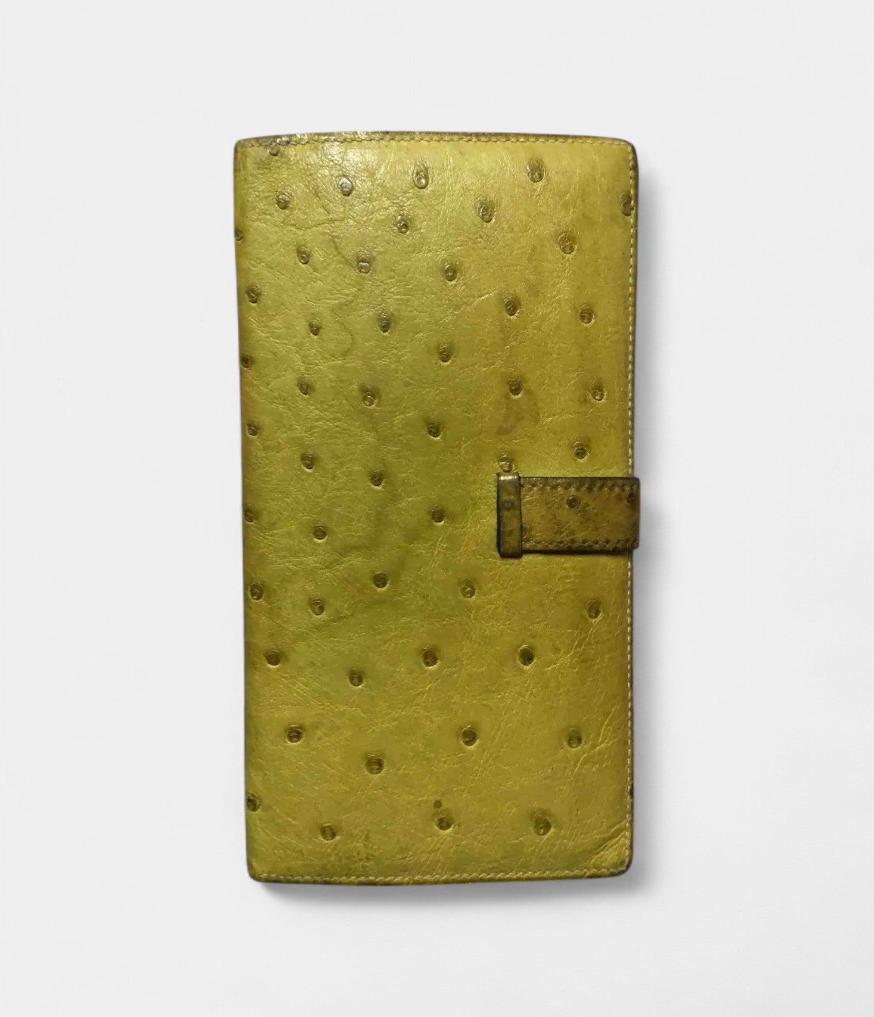 Hermès Béarn Wallet in Yellow Ostrich Leather