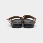 Hermes Beige Suede Chypre Slide Sandals 44 EU