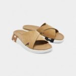 Hermès Beige Suede Infra Sandals 44 EU