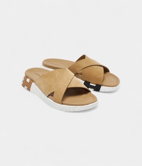 Hermès Beige Suede Infra Sandals 44 EU