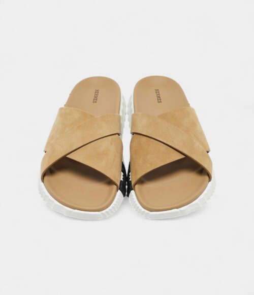 Hermès Beige Suede Infra Sandals 44 EU
