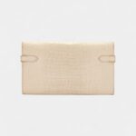 Hermès Beton Matte Alligator Kelly Wallet Palladium Hardware