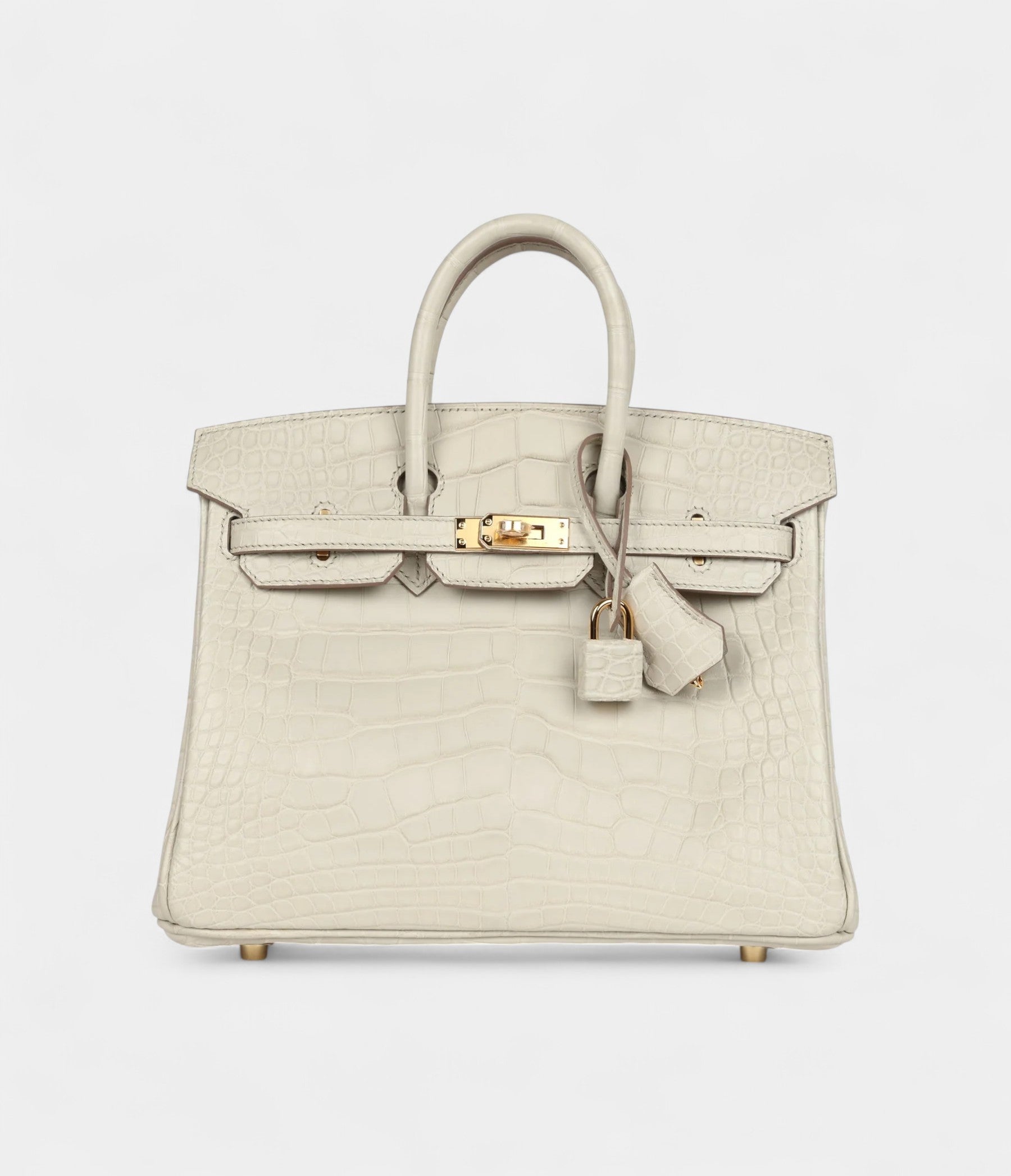 Hermès Birkin 25 Beton Matte Alligator Gold Hardware