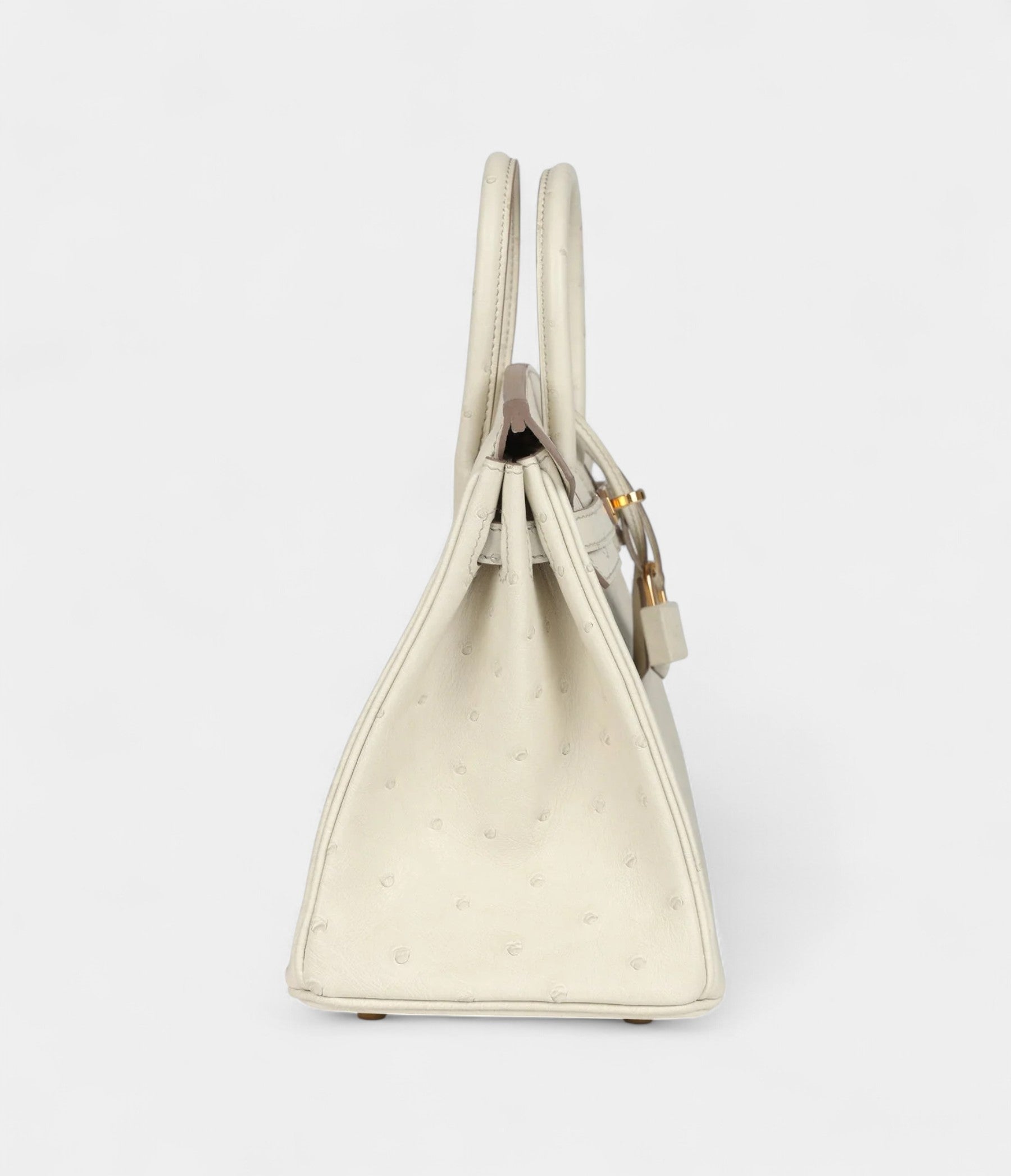 Hermès Birkin 25 Beton Ostrich Gold Hardware