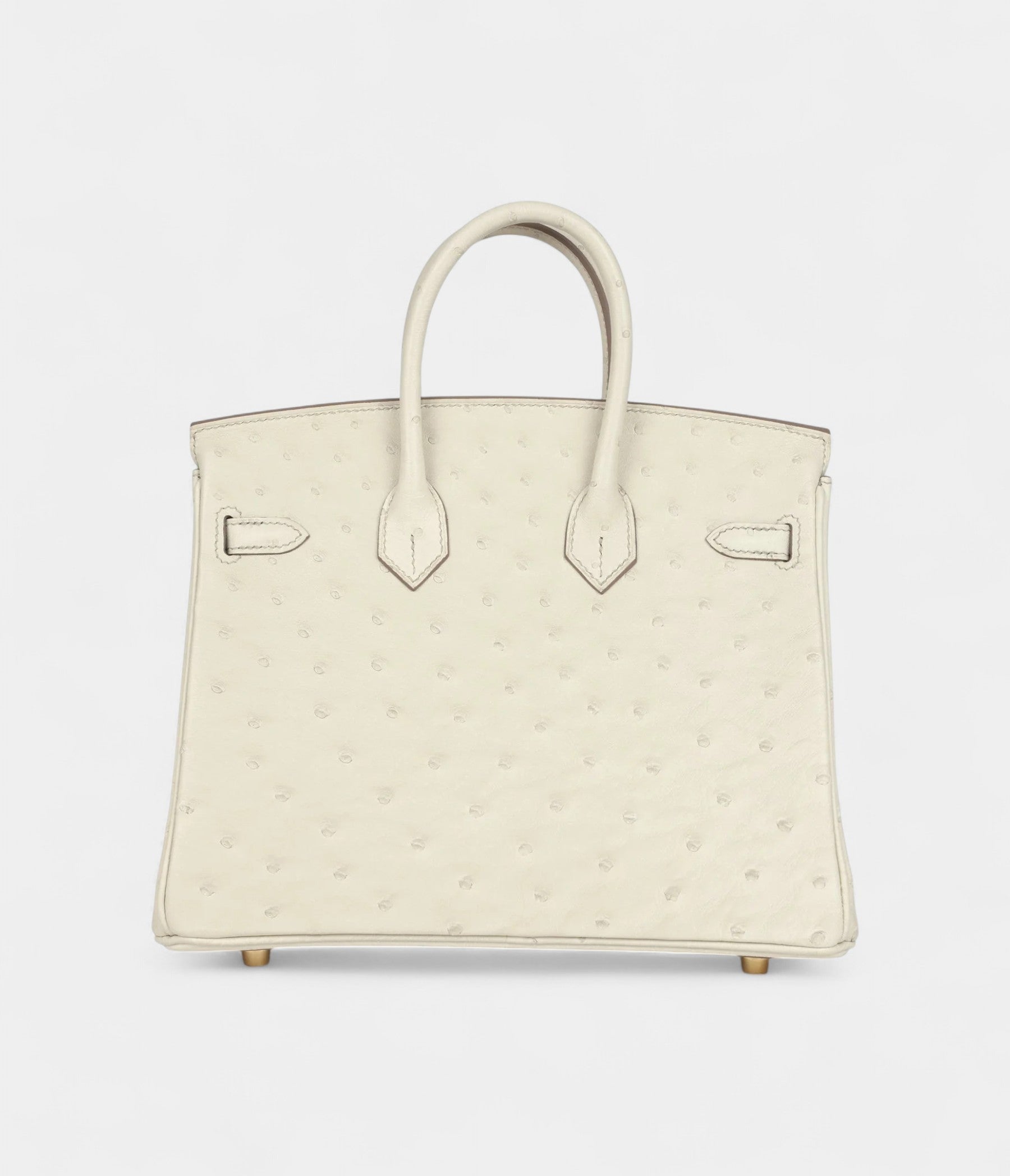 Hermès Birkin 25 Beton Ostrich Gold Hardware