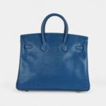 Hermès Birkin 25 Bleu Izmir Varanus Niloticus Lizard Palladium Hardware