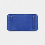 Hermès Birkin 25 Bleu Royal Matte Porosus Crocodile Gold Hardware