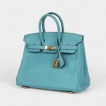 Hermès Birkin 25 Bleu Saint Cyr Swift Gold Hardware