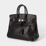 Hermès Birkin 25 Cm Handbag In Black Niloticus Crocodile