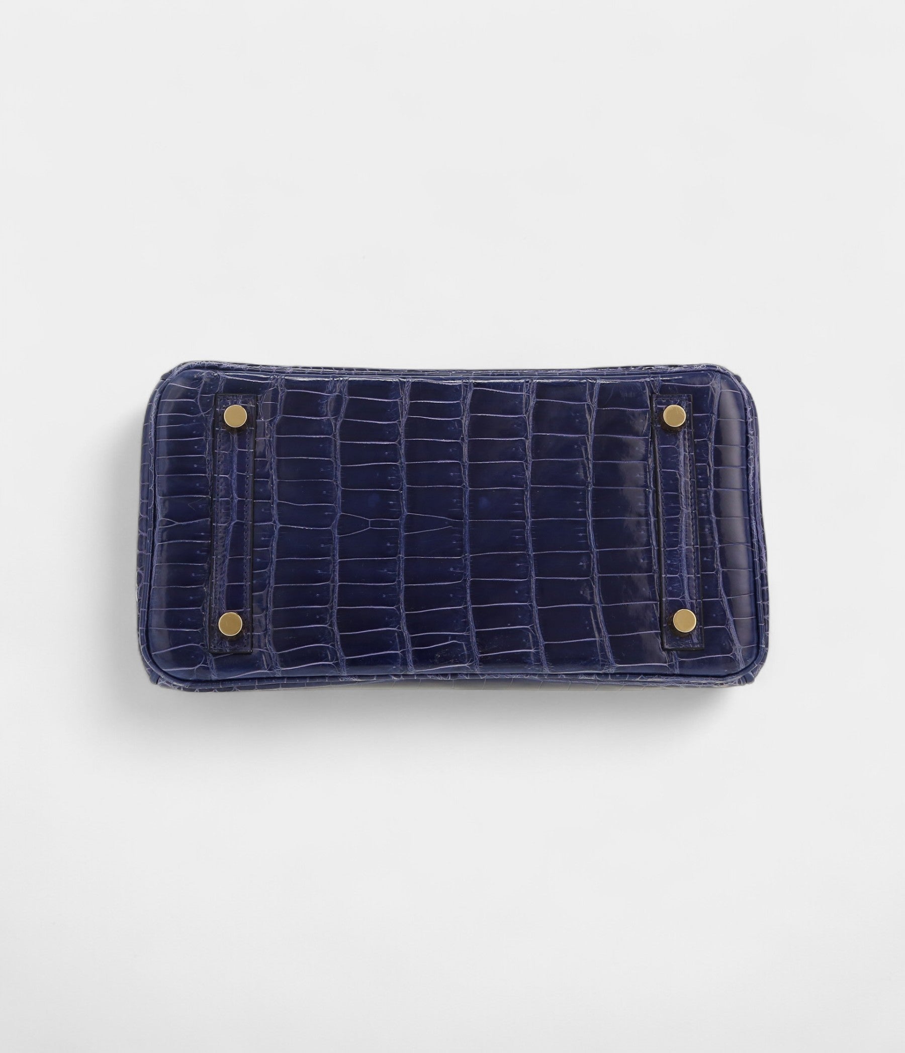 Hermès Birkin 25 Cm Handbag In Bleu Encre Porosus Crocodile
