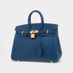 Hermès Birkin 25 Cm Handbag In Blue Swift Leather