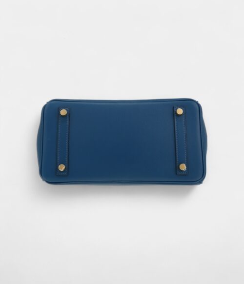 Hermès Birkin 25 Cm Handbag In Blue Swift Leather