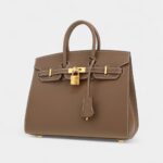 Hermès Birkin 25 Cm Handbag In Etoupe Epsom Leather