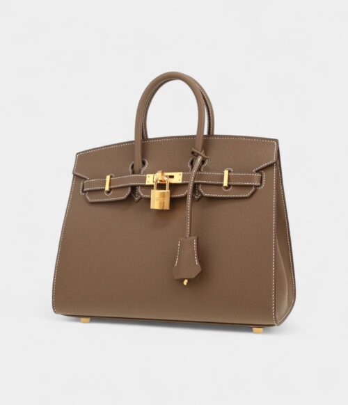 Hermès Birkin 25 Cm Handbag In Etoupe Epsom Leather
