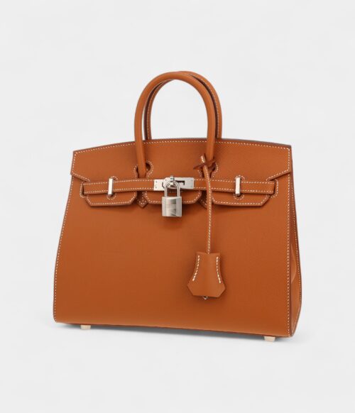 Hermès Birkin 25 Cm Handbag In Gold Epsom Leather
