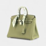 Hermes Birkin 25 Cm Handbag In Green Sauge Togo Leather