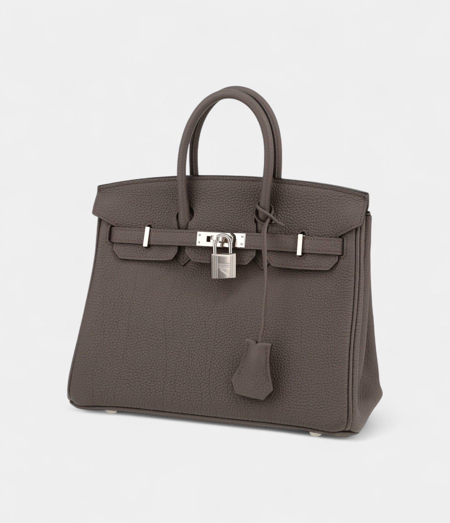 Hermès Birkin 25 Cm Handbag In Grey Togo Leather