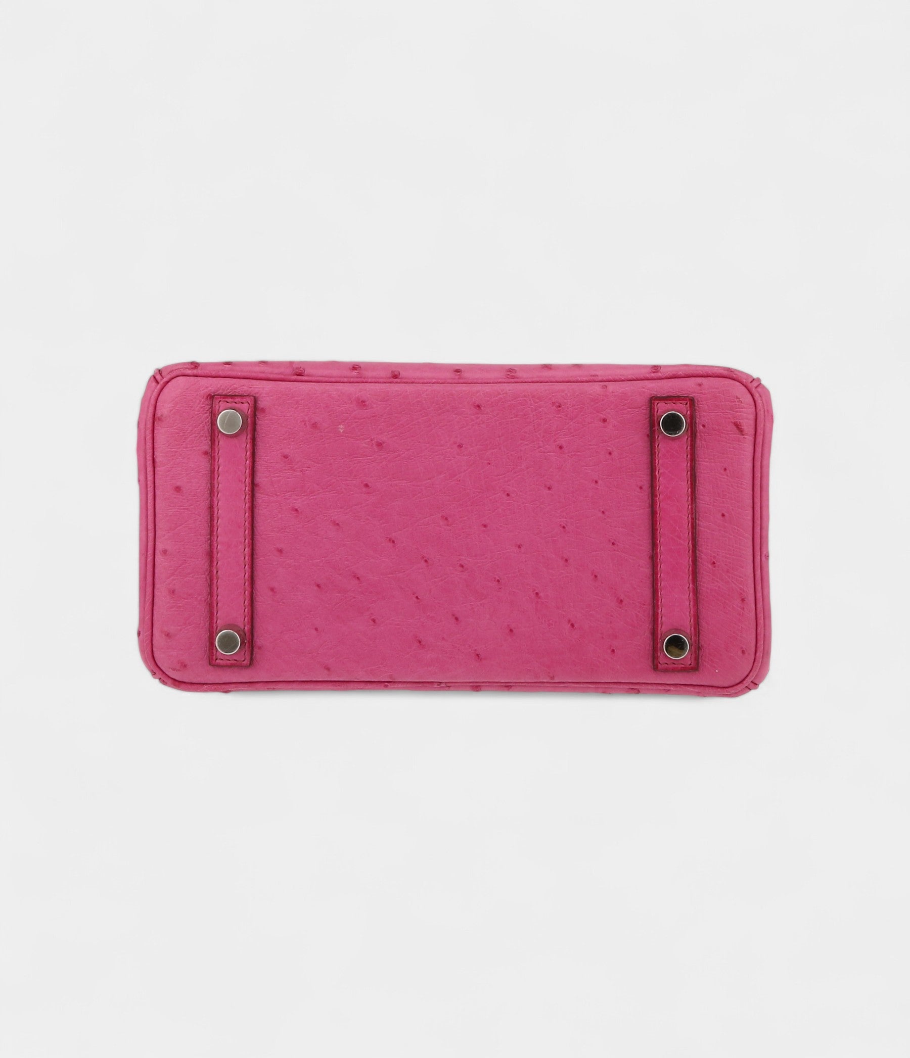 Hermès Birkin 25 Cm Handbag In Pink Ostrich Leather