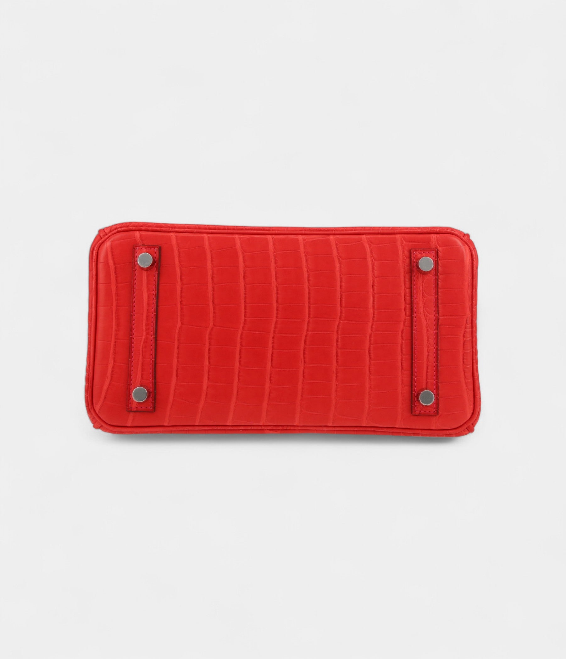 Hermès Birkin 25 Cm Handbag In Red Geranium Alligator