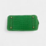 Hermès Birkin 25 Cm Handbag In Vert Cactus Porosus Crocodile