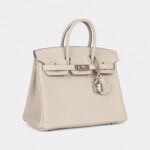 Hermès Birkin 25 Craie Togo Palladium Hardware