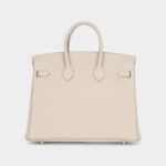 Hermès Birkin 25 Craie Togo Palladium Hardware