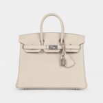Hermès Birkin 25 Craie Togo Palladium Hardware
