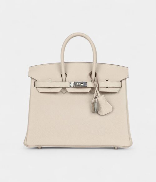 Hermès Birkin 25 Craie Togo Palladium Hardware