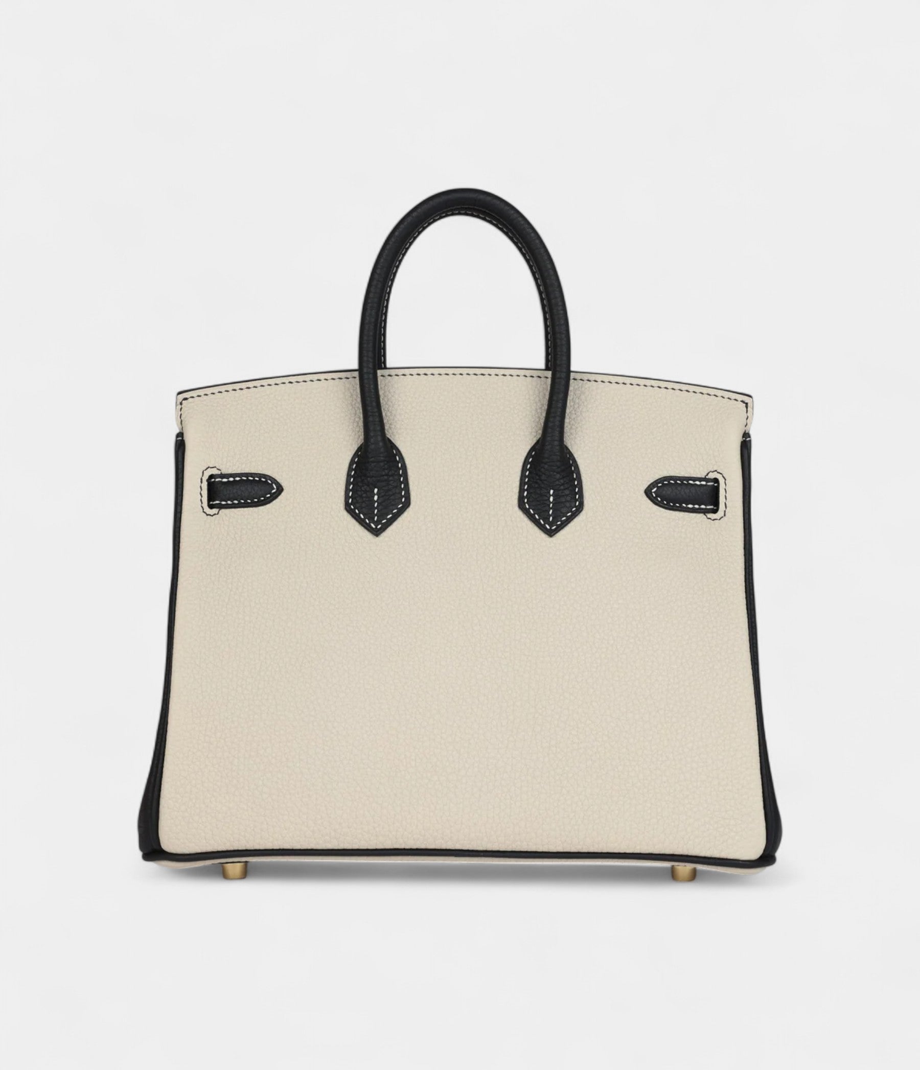 HermesBirkin25CraieandBlackTogoBrushedGoldHardware_5.jpg Hermès Birkin 25 Craie and Black Togo Brushed Gold Hardware