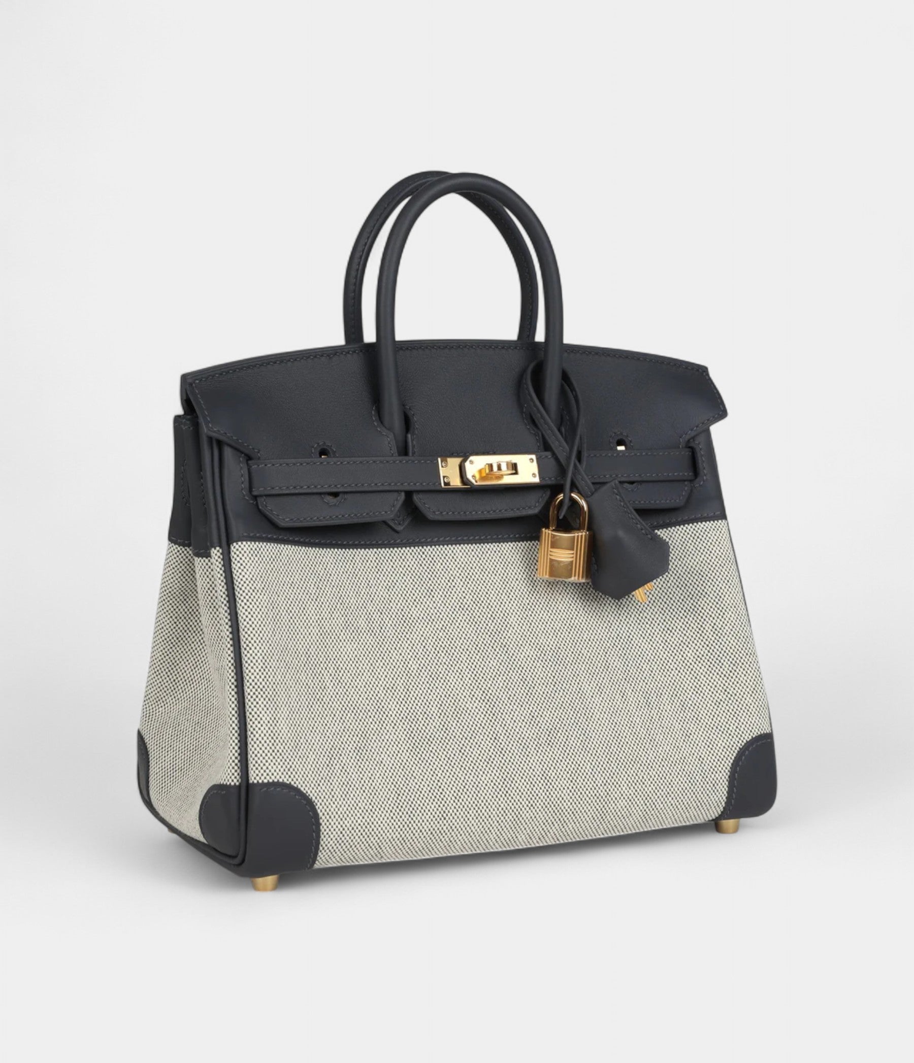 HermesBirkin25EcruandArdoiseToileHCanvasandArdoiseSwiftGoldHardware_2.jpg Hermès Birkin 25 Ecru and Ardoise Toile H Canvas and Ardoise Swift Gold Hardware