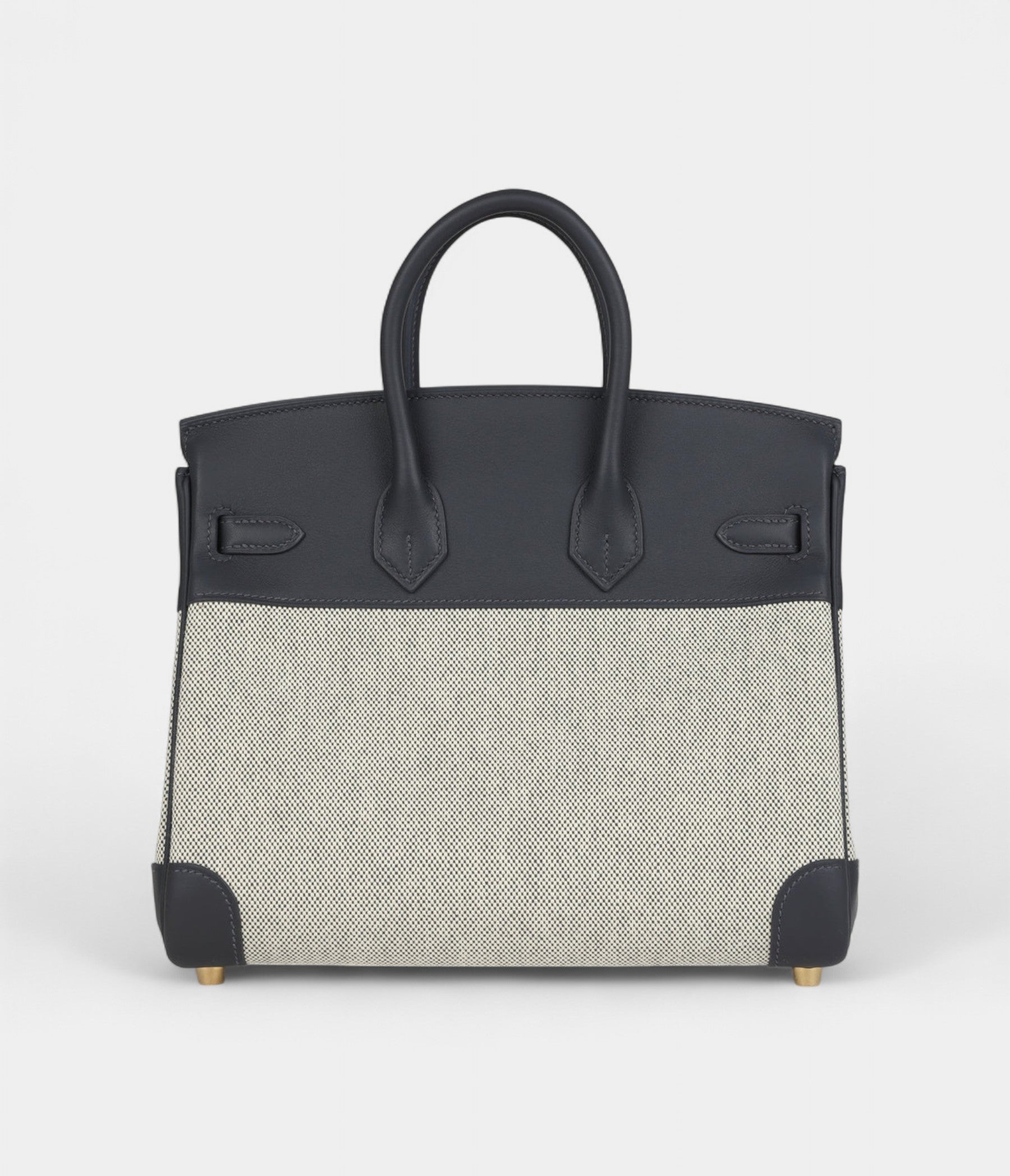 HermesBirkin25EcruandArdoiseToileHCanvasandArdoiseSwiftGoldHardware_5.jpg Hermès Birkin 25 Ecru and Ardoise Toile H Canvas and Ardoise Swift Gold Hardware