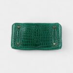 Hermès Birkin 25 Emerald Shiny Porosus Crocodile Gold Hardware