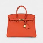 Hermès Birkin 25 Feu Togo Gold Hardware