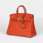 Hermès Birkin 25 Feu Togo Gold Hardware