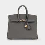 Hermès Birkin 25 Gris Meyer Togo Permabrass Hardware