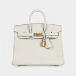 Hermès Birkin 25 Gris Pale Togo Gold Hardware